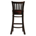 Manhattan Bar Chair in Dark Walnut with Bison Bordeaux Seat Everyday