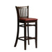 Manhattan Bar Chair in Dark Walnut with Bison Bordeaux Seat Everyday