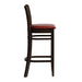 Manhattan Bar Chair in Dark Walnut with Bison Bordeaux Seat Everyday