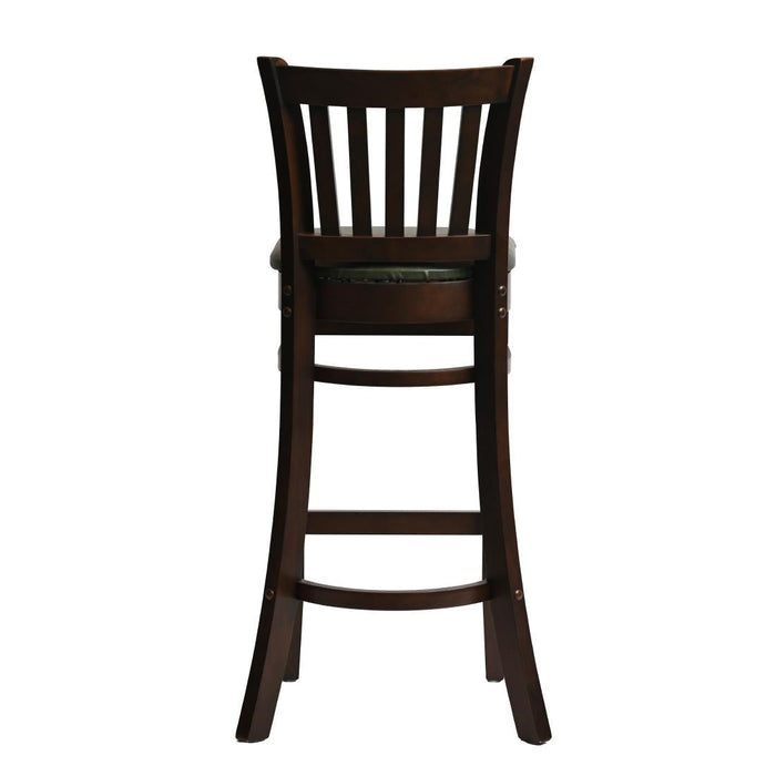 Manhattan Bar Chair in Dark Walnut with Bison Cedar Seat Everyday