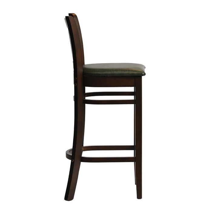 Manhattan Bar Chair in Dark Walnut with Bison Cedar Seat Everyday