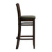 Manhattan Bar Chair in Dark Walnut with Bison Cedar Seat Everyday
