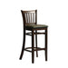 Manhattan Bar Chair in Dark Walnut with Bison Cedar Seat Everyday