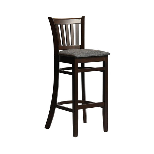 Manhattan Bar Chair in Dark Walnut with Shetland Smoke Seat Everyday