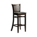 Manhattan Bar Chair in Dark Walnut with Shetland Smoke Seat Everyday