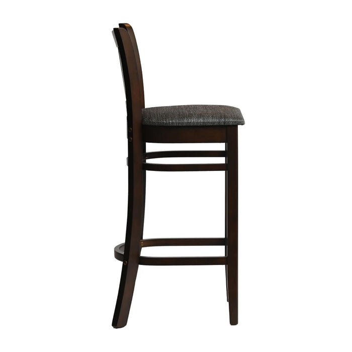 Manhattan Bar Chair in Dark Walnut with Shetland Smoke Seat Everyday