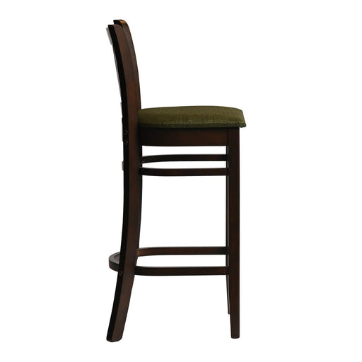 Manhattan Bar Chair in Dark Walnut with Shetland Forest Seat Everyday