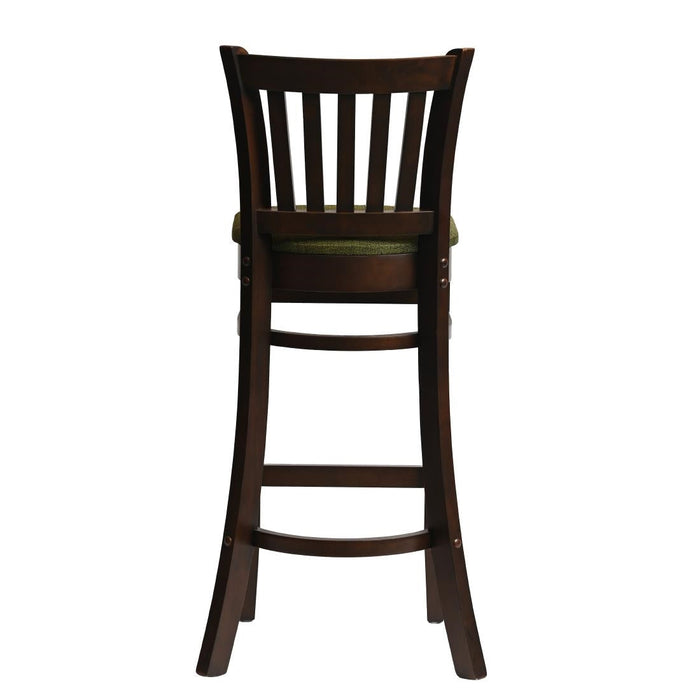 Manhattan Bar Chair in Dark Walnut with Shetland Forest Seat Everyday