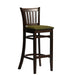 Manhattan Bar Chair in Dark Walnut with Shetland Forest Seat Everyday