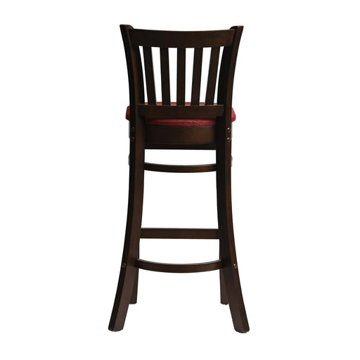 Manhattan Bar Chair in Dark Walnut with Shetland Scarlett Seat Everyday