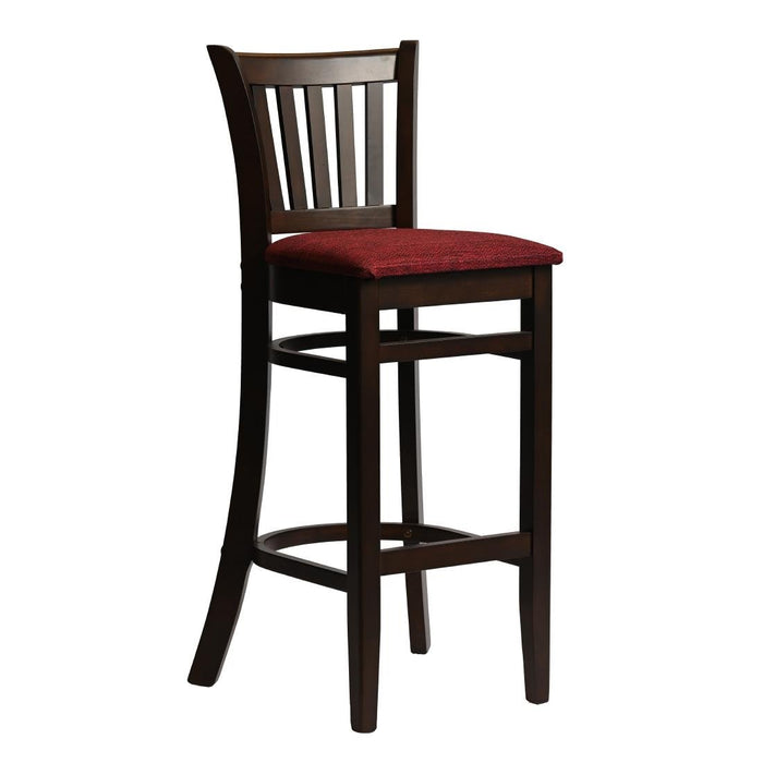 Manhattan Bar Chair in Dark Walnut with Shetland Scarlett Seat Everyday