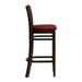 Manhattan Bar Chair in Dark Walnut with Shetland Scarlett Seat Everyday