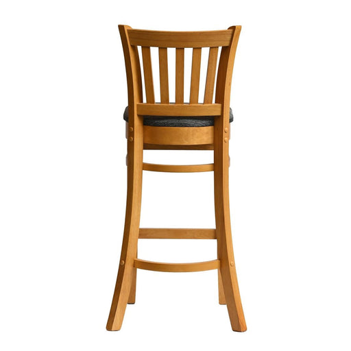 Manhattan Bar Chair in Soft Oak with Shetland Smoke Seat Everyday
