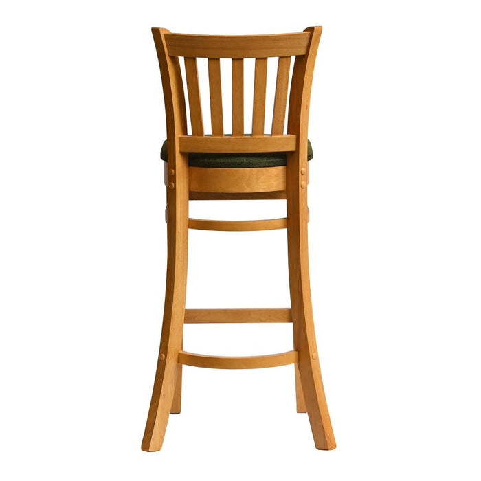 Manhattan Bar Chair in Soft Oak with Shetland Forest Seat Everyday