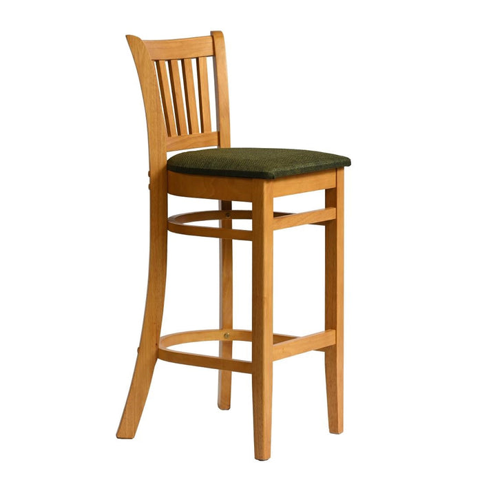 Manhattan Bar Chair in Soft Oak with Shetland Forest Seat Everyday
