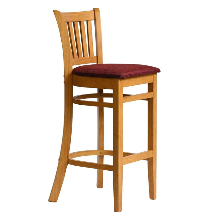 Manhattan Bar Chair in Soft Oak with Shetland Scarlett Seat Everyday