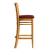 Manhattan Bar Chair in Soft Oak with Shetland Scarlett Seat Everyday