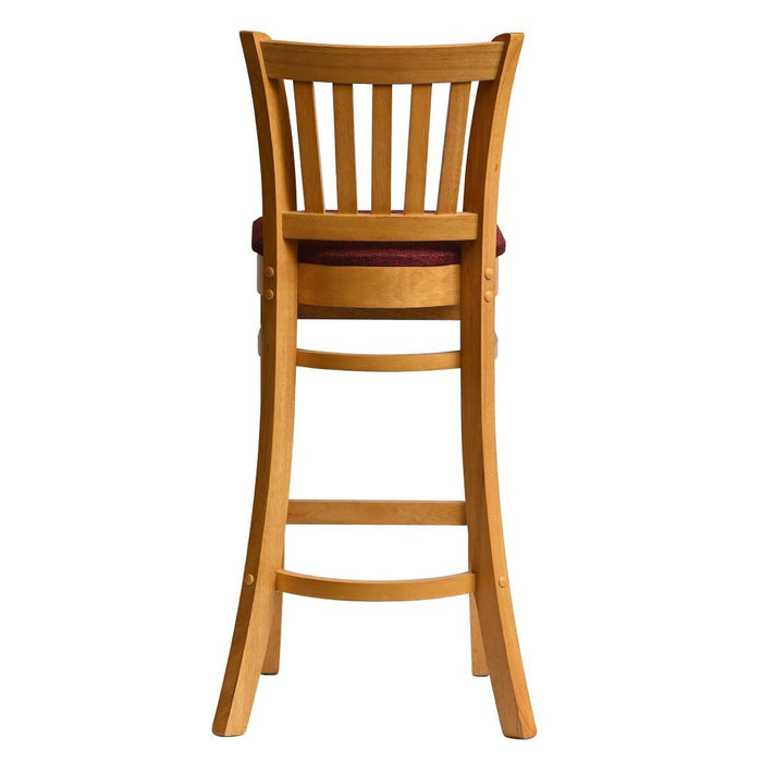 Manhattan Bar Chair in Soft Oak with Shetland Scarlett Seat Everyday