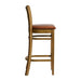 Manhattan Bar Chair in Weathered Oak with Bison Tan Seat Everyday
