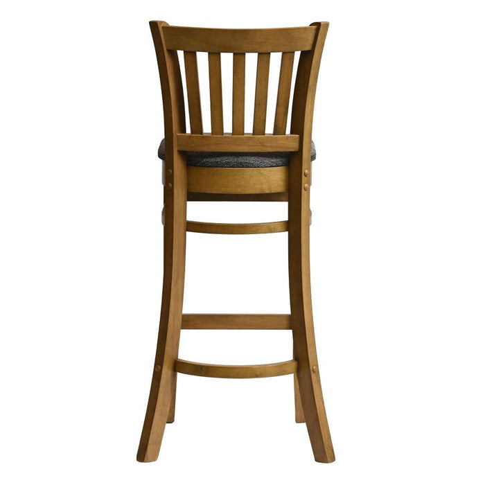 Manhattan Bar Chair in Weathered Oak with Shetland Smoke Seat Everyday