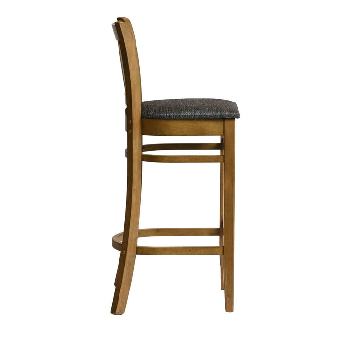Manhattan Bar Chair in Weathered Oak with Shetland Smoke Seat Everyday