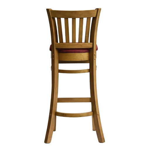 Manhattan Bar Chair in Weathered Oak with Shetland Scarlett Seat Everyday