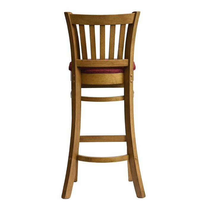 Manhattan Bar Chair in Weathered Oak with Shetland Scarlett Seat Everyday