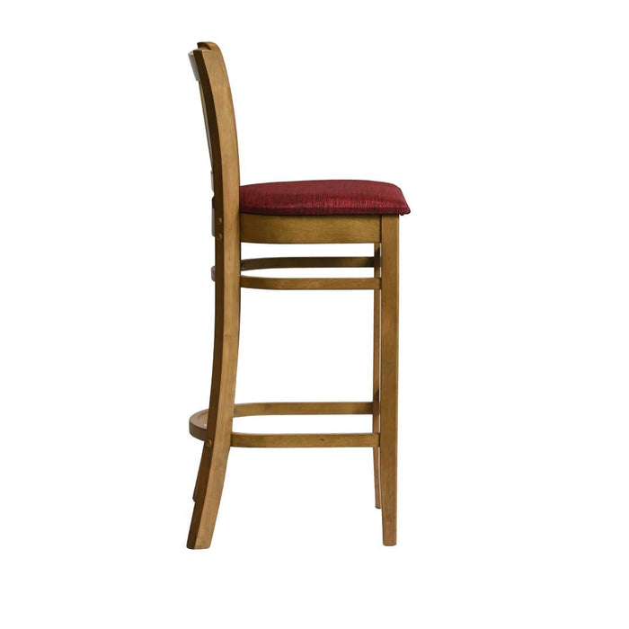 Manhattan Bar Chair in Weathered Oak with Shetland Scarlett Seat Everyday