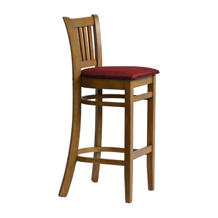 Manhattan Bar Chair in Weathered Oak with Shetland Scarlett Seat Everyday