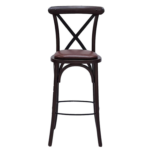 Bristol Bar Chair in Dark Walnut with Bison Espresso Seat Everyday