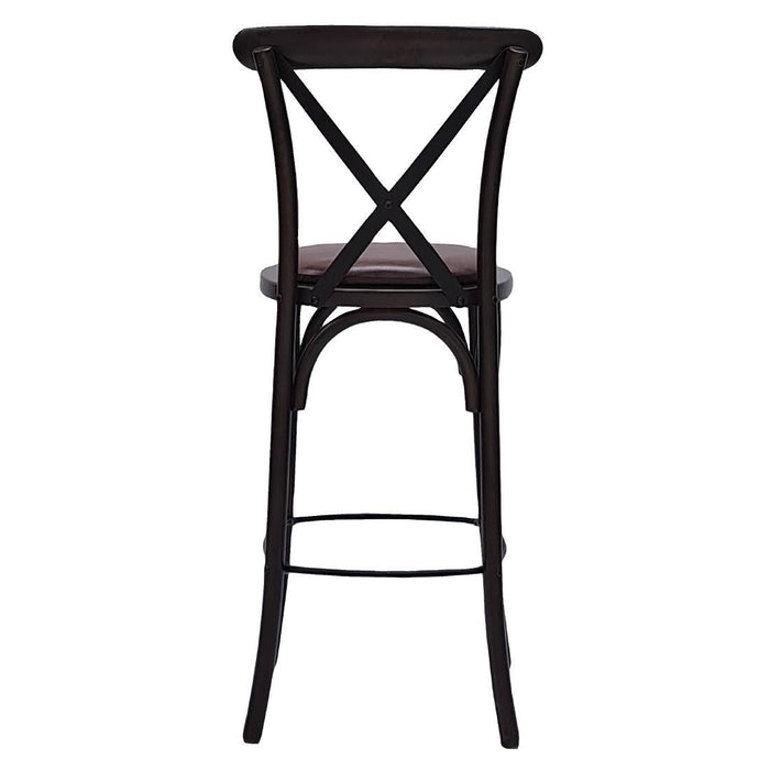 Bristol Bar Chair in Dark Walnut with Bison Espresso Seat Everyday