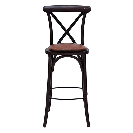 Bristol Bar Chair in Dark Walnut with Bison Tan Seat Everyday