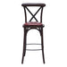 Bristol Bar Chair in Dark Walnut with Bison Bordeaux Seat Everyday