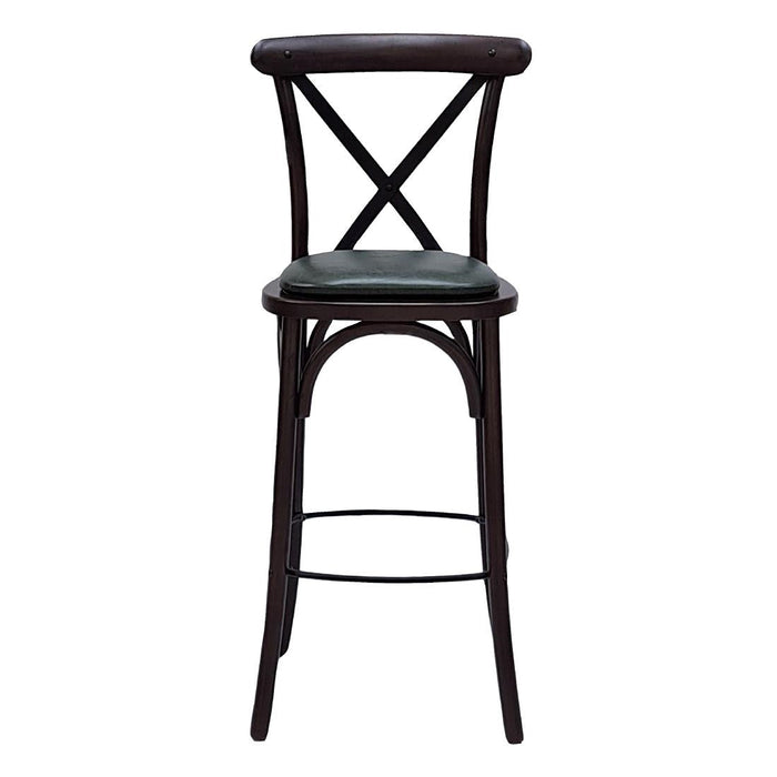 Bristol Bar Chair in Dark Walnut with Bison Cedar Seat Everyday