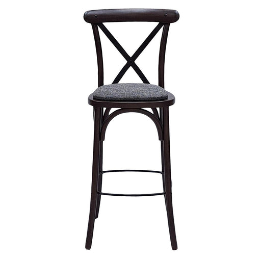 Bristol Bar Chair in Dark Walnut with Shetland Smoke Seat Everyday