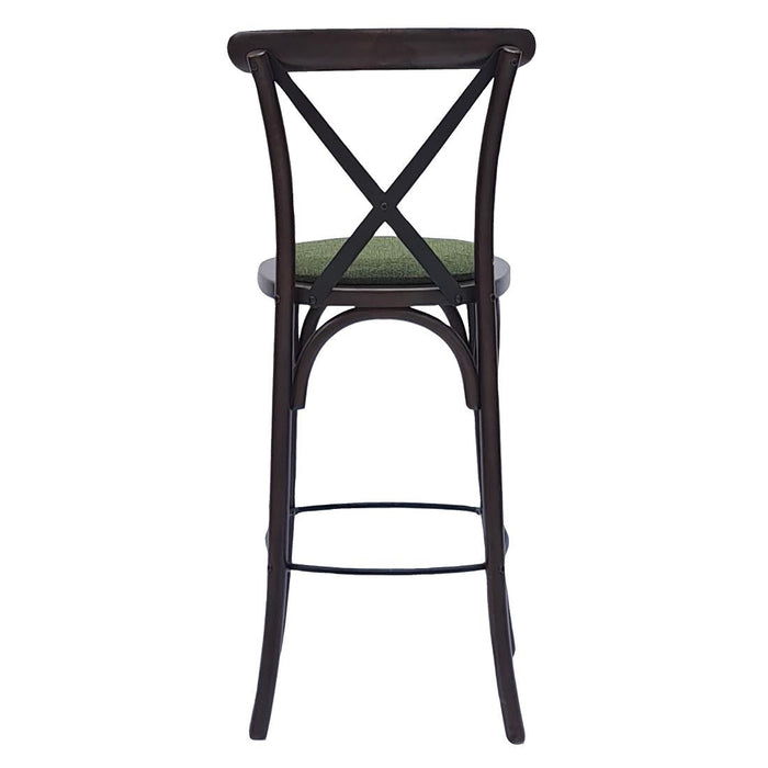 Bristol Bar Chair in Dark Walnut with Shetland Forest Seat Everyday