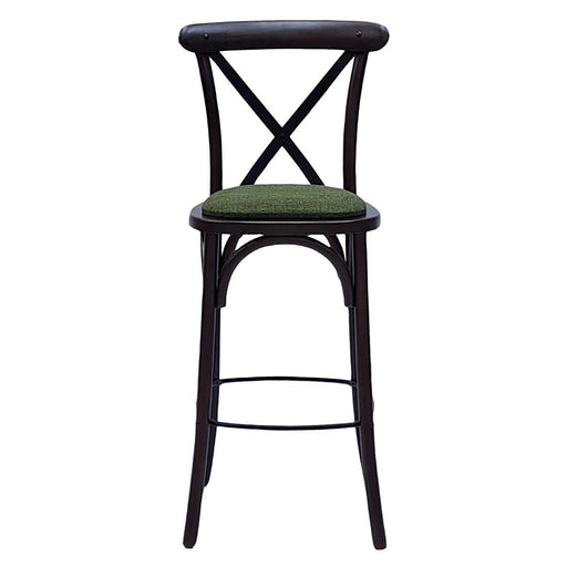 Bristol Bar Chair in Dark Walnut with Shetland Forest Seat Everyday