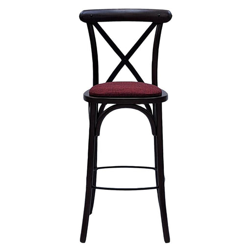 Bristol Bar Chair in Dark Walnut with Shetland Scarlett Seat Everyday