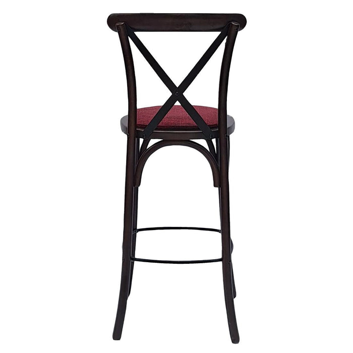 Bristol Bar Chair in Dark Walnut with Shetland Scarlett Seat Everyday