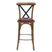 Bristol Bar Chair in Weathered Oak with Bison Bordeaux Seat Everyday