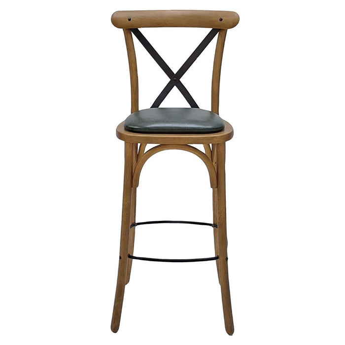 Bristol Bar Chair in Weathered Oak with Bison Cedar Seat Everyday