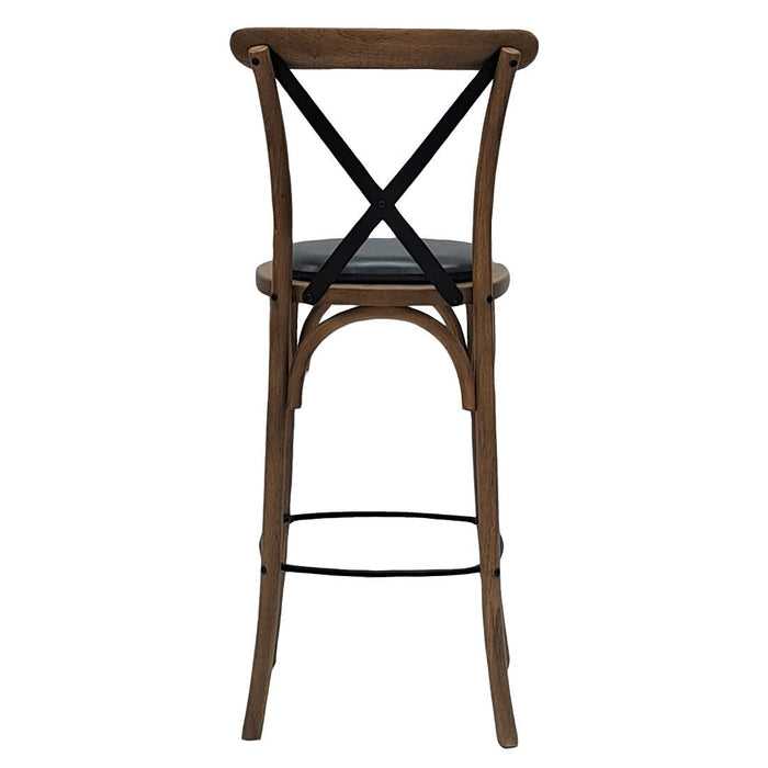 Bristol Bar Chair in Weathered Oak with Bison Cedar Seat Everyday
