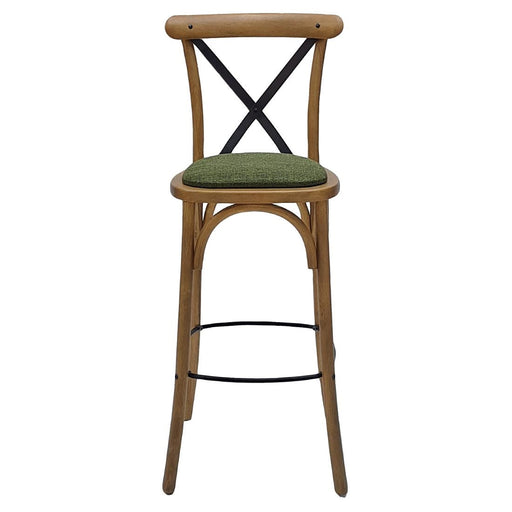 Bristol Bar Chair in Weathered Oak with Shetland Forest Seat Everyday