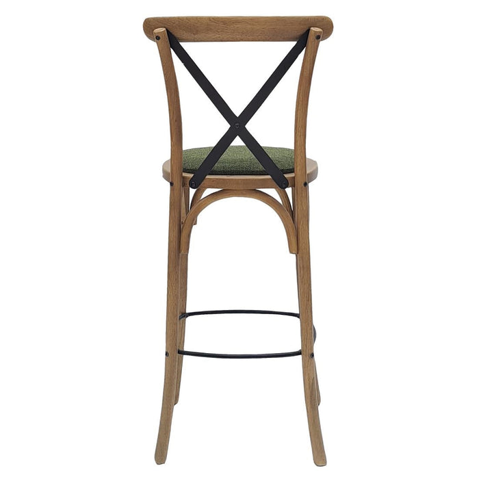 Bristol Bar Chair in Weathered Oak with Shetland Forest Seat Everyday