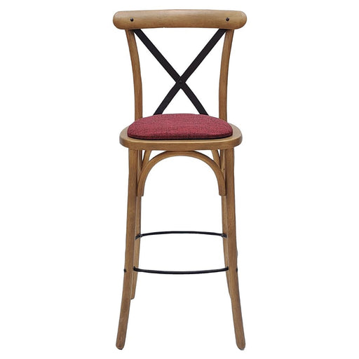 Bristol Bar Chair in Weathered Oak with Shetland Scarlett Seat Everyday