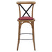 Bristol Bar Chair in Weathered Oak with Shetland Scarlett Seat Everyday