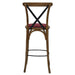 Bristol Bar Chair in Weathered Oak with Shetland Scarlett Seat Everyday