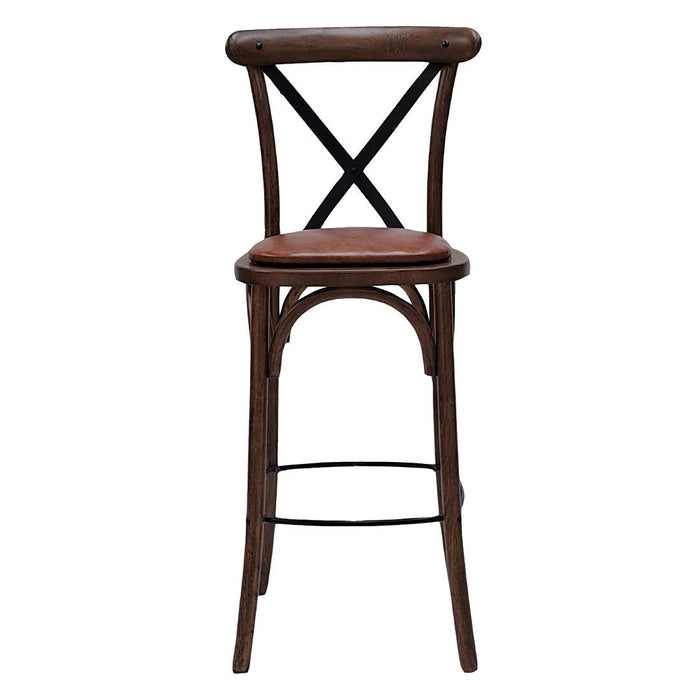 Bristol Bar Chair in Vintage with Bison Tan Seat Everyday
