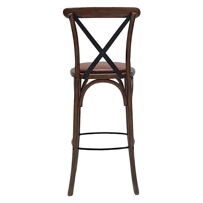 Bristol Bar Chair in Vintage with Bison Tan Seat Everyday