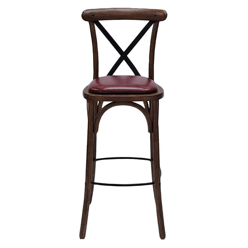 Bristol Bar Chair in Vintage with Bison Bordeaux Seat Everyday